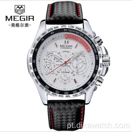 Última moda 2020 MEGIR1010 relógio masculino à prova d&#39;água de luxo moda esportivo versátil relógio masculino